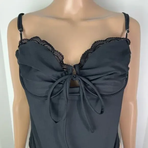 New Princess Polly Monument Black Lace Bra Top Thong Bodysuit - Picture 5 of 14